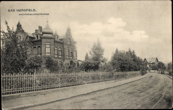 Postcard Bad Hersfeld Hessen, Nachtigallenstrasse