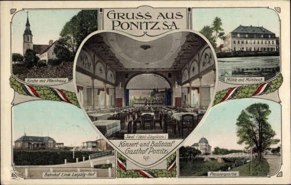 PC Ponitz Altenburger Land, mill, inn, Pleissenpartie, train station, church, hall