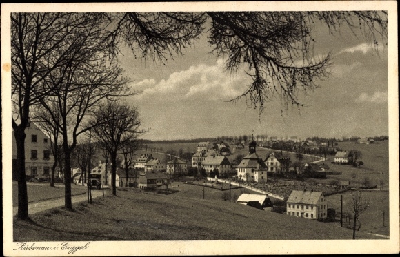 Ak Rübenau Marienberg in het Ertsgebergte van Saksen, Panorama, Gasthof Weisser Hirsch