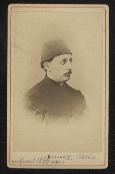 CdV portrait Mehmed Murad V. Sultan of Türkiye
