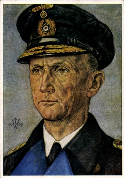 Künstler Ak Willrich, Konteradmiral Karl Dönitz, U-Boot Befehlshaber, Kriegsmarine, VDA 1 5 1