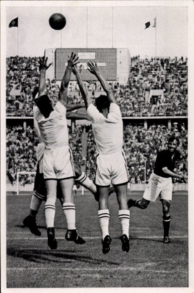 Collector's picture 1936 Olympics, handball game Austria against Hungary