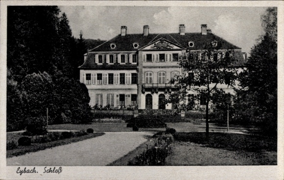 Postcard Eybach Geislingen an der Steige, Castle Garden,
