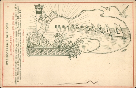 Litho-stenografie Duploye, gouden medaille