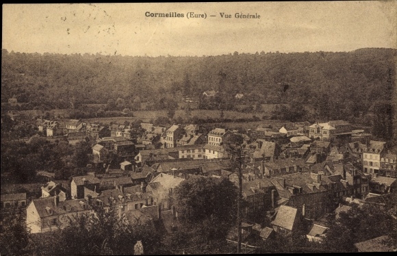 Postcard Cormeilles Eure, General View