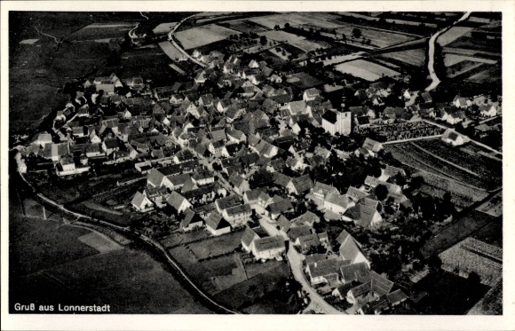 Ak Lonnerstadt in Oberfranken Mittelfranken, Fliegeraufnahme