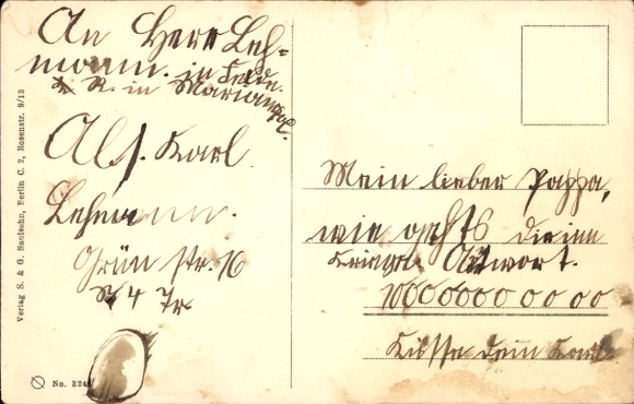 Postcard Aviation, Pegoud's dives, Salto mortale, portrait of the pilot