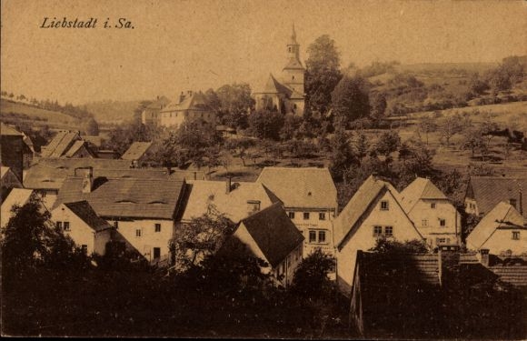 Postcard Liebstadt Erzgebirge Saxony, general view