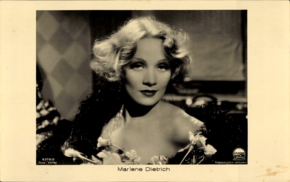 Ak Schauspielerin Marlene Dietrich, Porträt
