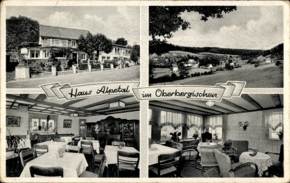 Postcard Alpe Wiehl in the Oberbergischer Kreis, Haus Alpental, Panorama