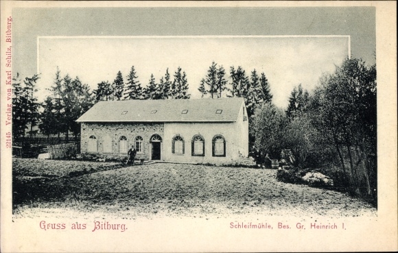 Ansichtkaart Bitburg in de Eifel Rijnland-Palts, molen, herberg