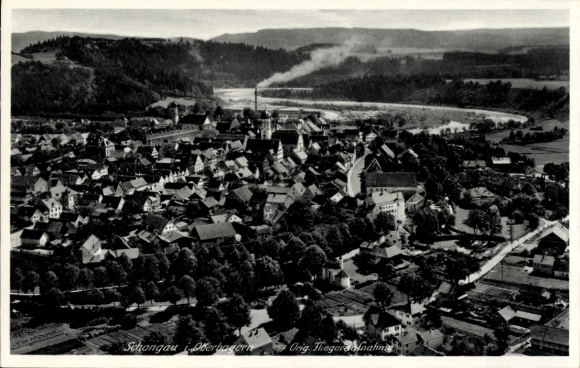 Ak Schongau in Opper-Beieren, luchtfoto