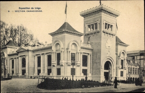 Postcard Liège Liège Wallonia, Exhibition 1905, Canadian Section