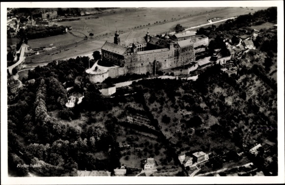 Postcard Kulmbach in Upper Franconia, castle from a bird&#39;s eye view