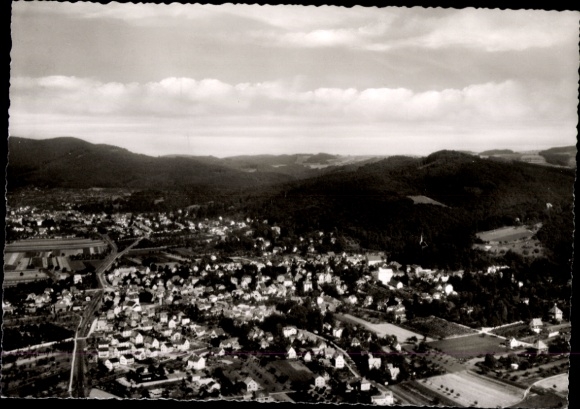Postcard Jugenheim an der Bergstraße Hesse, aerial photograph of Gasthaus Tannenberg, Bergstraße