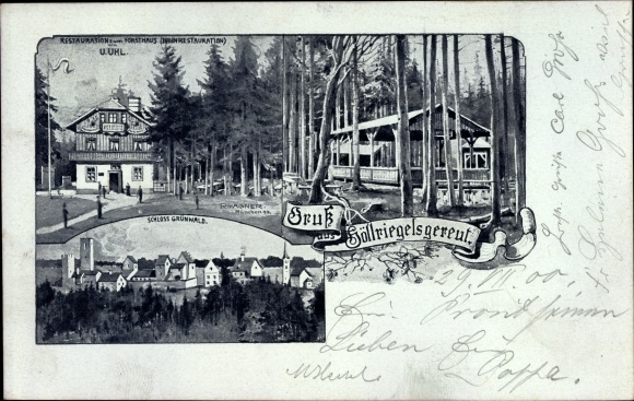 Künstler Ak Wagner, Richard, Höllriegelskreuth Pullach, Restauration zum Forsthaus, Inh. U. Uhl
