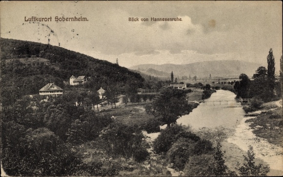 Ak Bad Sobernheim an der Nahe, Blick von Hannesenruhe