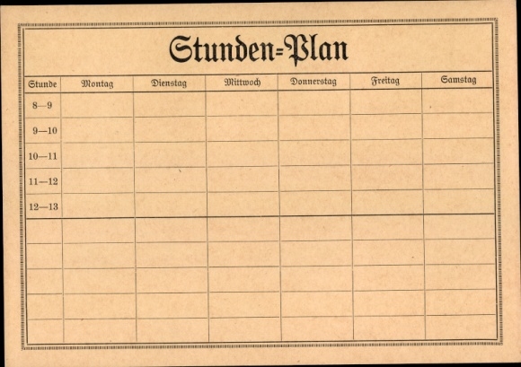Timetable Anton Burger school and office supplies, Graz Hauptplatz 14 Austria around 1930