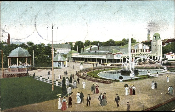 Ak Zwickau, Gewerbe und Industrie Ausstellung 1906, Musikpavillon, Hauptrestaurant