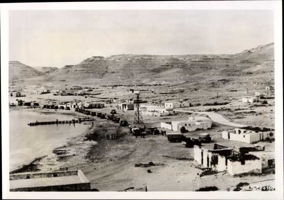 Photo Heinrich Hoffmann, Port of Sallum, Wehrmacht motorcade, Afrika Korps, June 1942