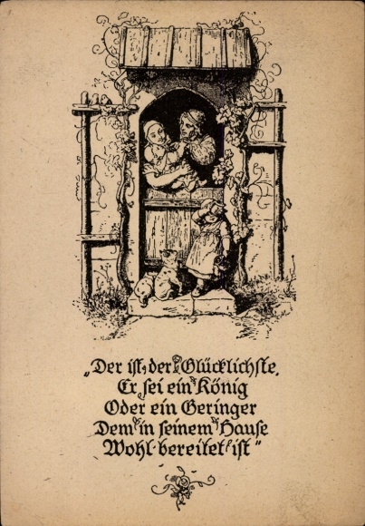 Künstler Ak Richter, Ludwig, Der ist der Glückliche