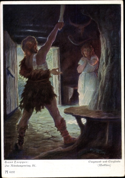 Artist PC Toepper, Hans, Der Nibelungenring IV, Siegmund and Sieglinde, Valkyrie, Ackermann 6192