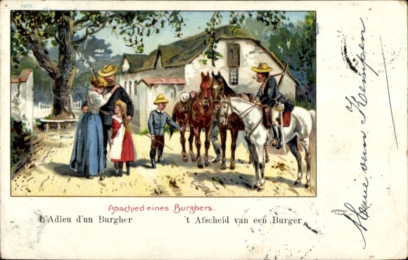 Wojna burska, pożegnanie mieszczanina