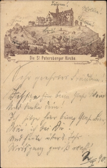 Vorläufer Litho Petersberg im Saalekreis, Die St. Petersberger Kirche