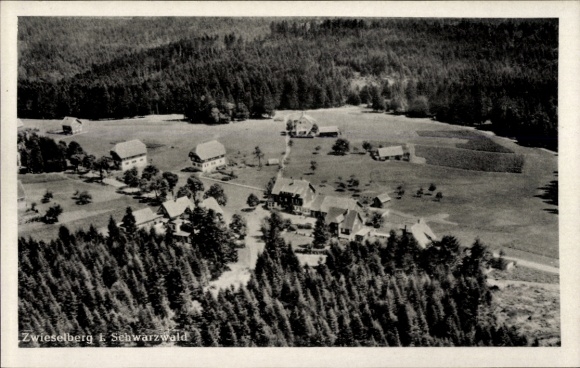 Ak Zwieselberg Alpirsbach im Schwarzwald, Fliegeraufnahme