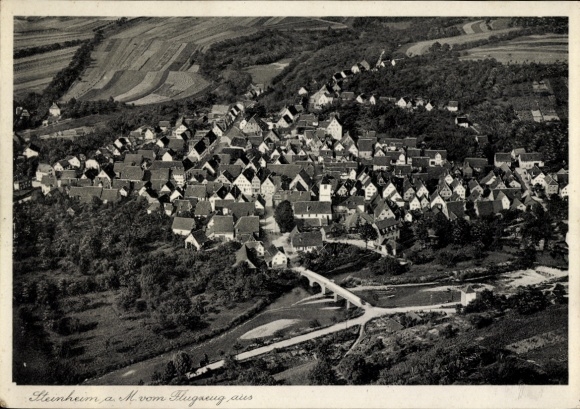 Postcard Steinheim an der Murr Württemberg, aerial photograph