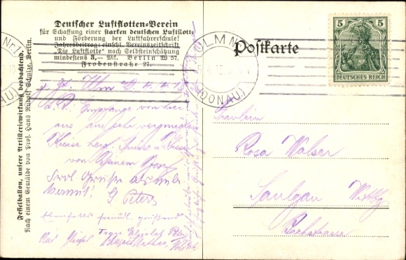 Artist Postcard Schulze, Hans Rudolf, Tethered Balloon of the German Air Fleet in World War I, Artillery