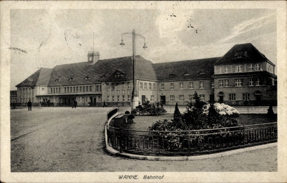 Ak Wanne Herne im Ruhrgebiet, Bahnhof