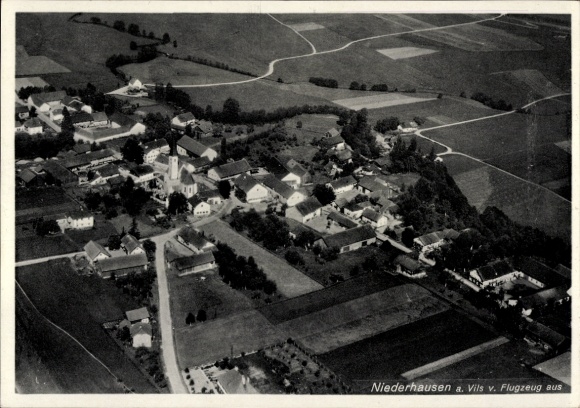 Ak Niederhausen Reisbach in Niederbayern, Fliegeraufnahme