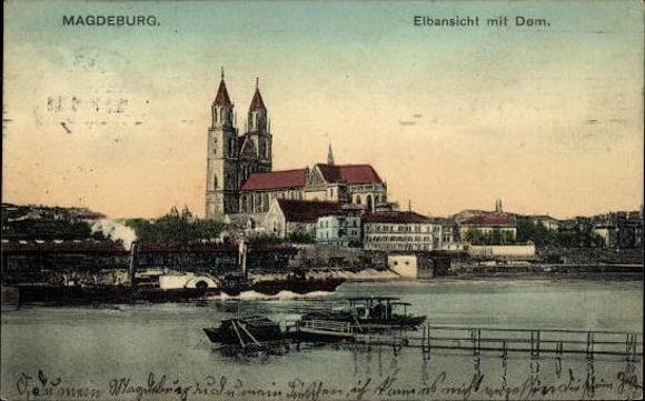 50 Ak Magdeburg Elbe, diverse Ansichten, kleinformatig