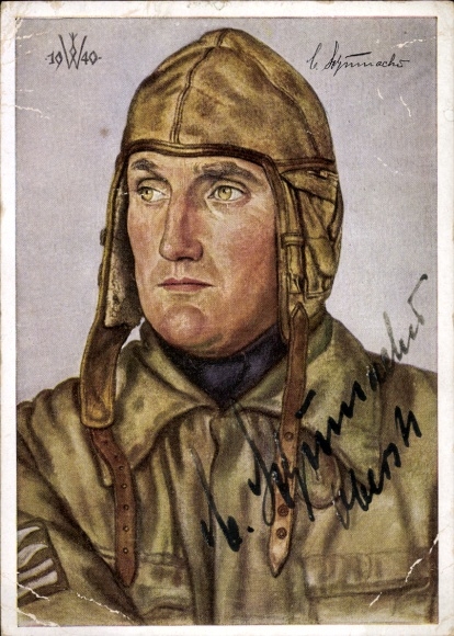 Artist Postcard Willrich, Wolfgang, Lieutenant Colonel Carl Alfred Schumacher, Commodore, VDA P 1 R 7 No. 1