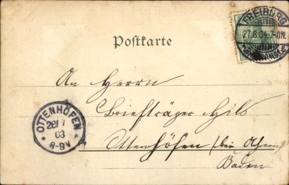 Postcard Wildgutach Simonswald in the Black Forest, partial view