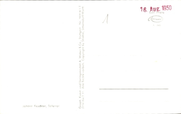 Postcard Täferrot near Schwäbisch Gmünd, Swabian Alb