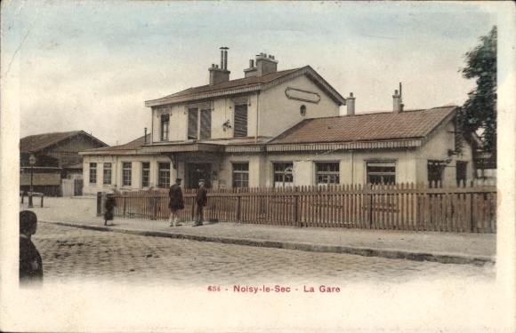 Ak Noisy le Sec Seine Saint Denis, La Gare