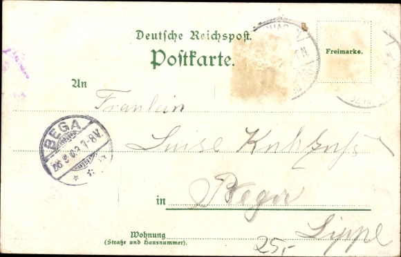 Chromo-Litho Langenhagen in Lower Saxony, restaurant zum Weißen Ross, street area, garden