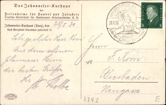 Artist PC Wagner, Richard, Clausthal Zellerfeld, The Johanneser Kurhaus