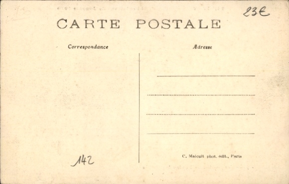 Postcard Ivry Val-de-Marne, flood 1910, after the explosion of the burning factory