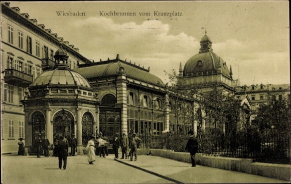 KP Wiesbaden w Hesji, Kochbrunnen, Kranzplatz,