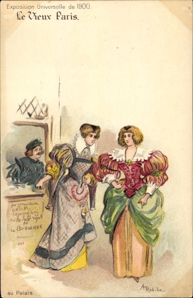 Artist Chromo-Litho Robida, A., Paris, Universal Exhibition of 1900, At the Palace