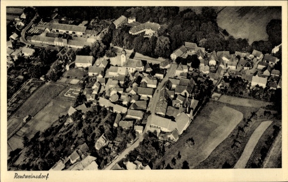 Ak Rentweinsdorf Bayern, Fliegeraufnahme