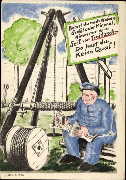 Artist PC Lüdke, E., Berlin Tempelhof, rope and cable works F. Troitzsch, derrick