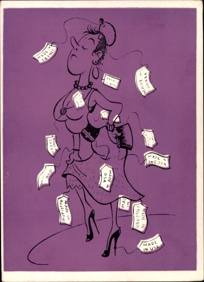 Artist Postcard Rymeikis, L., Lithuanian humor, joke, caricature
