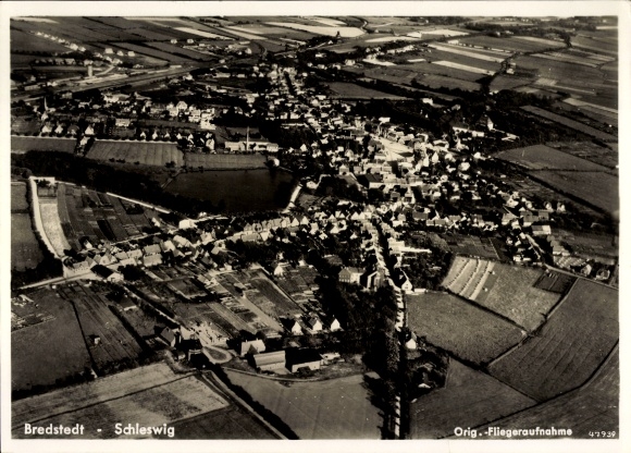 Postcard Bredstedt in Holstein Nordfriesland, aerial photograph