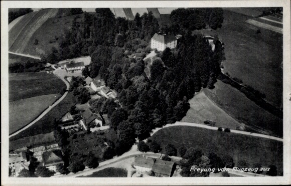 Postcard Freyung in the Bavarian Forest, aerial photograph