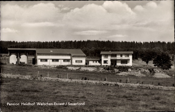 Postcard Welschen Ennest Kirchhundem im Sauerland, Pension Heidhof