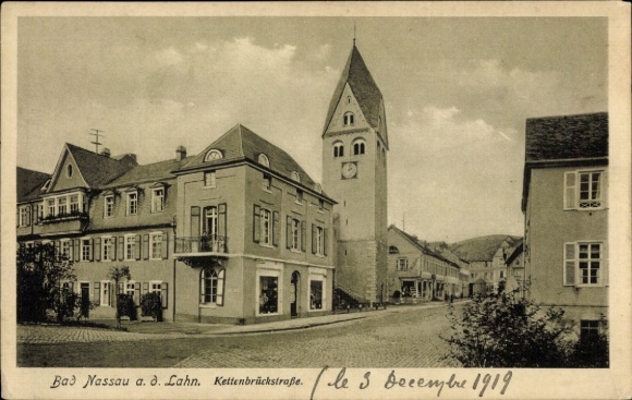 Postcard Nassau an der Lahn, Kettenbrückstraße